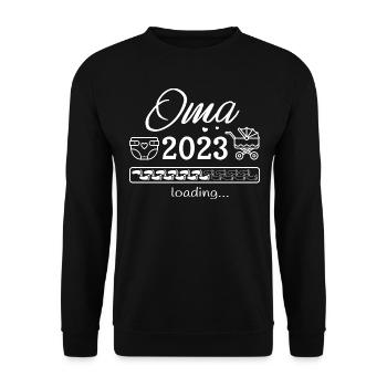 Grandma 2023 loading offspring pregnancy - Unisex Sweatshirt - black - Front - Alina (178cm) & Michal (187cm)