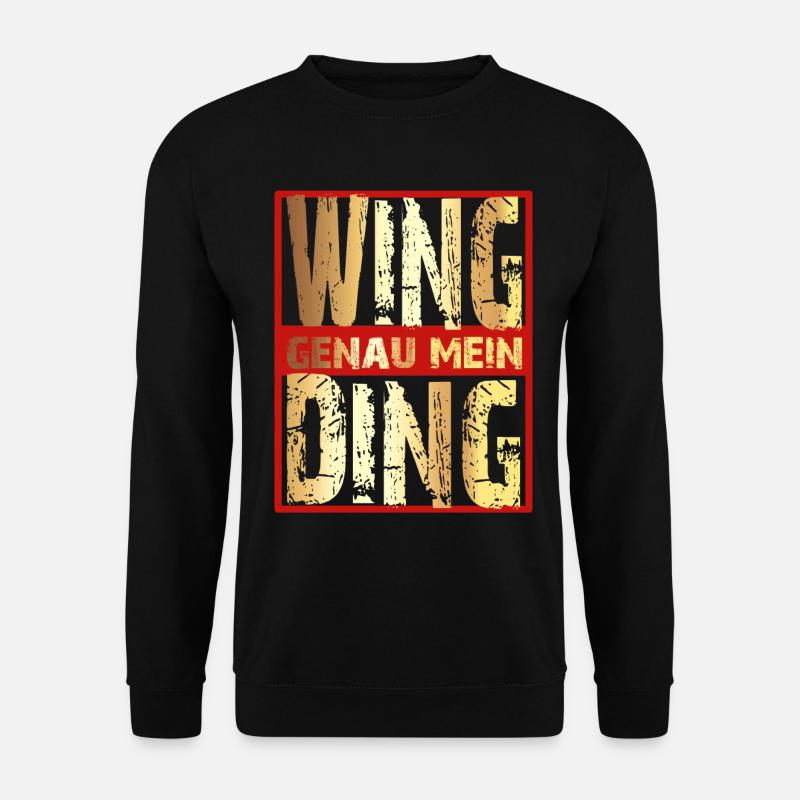Wing genau mein Ding gold / Gold Wing / Goldwing - Unisex Pullover - Schwarz