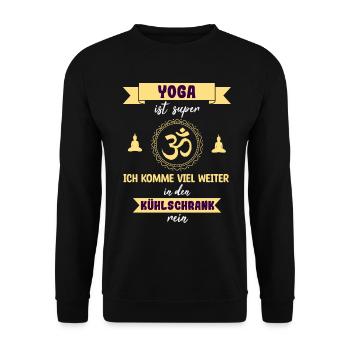 Yoga Sprüche Namaste Meditation Om Chakra Lotus - Unisex Pullover - Schwarz - Vorne - Alina (178cm) & Michal (187cm)