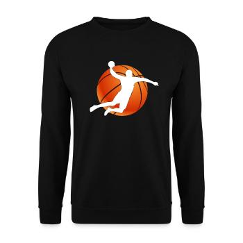 Basketball Player Streetball Basketball Sports - Unisex Sweatshirt - black - Front - Alina (178cm) & Michal (187cm)