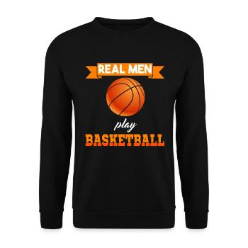 Joueur de basket-ball Maillot Joueur de basket-ball Streetball - Sweat-shirt Unisexe - noir - Devant - Alina (178cm) & Michal (187cm)