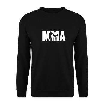 MMA Arts Martiaux Muay Thai Boxe Arts Martiaux Combat - Sweat-shirt Unisexe - noir - Devant - Alina (178cm) & Michal (187cm)