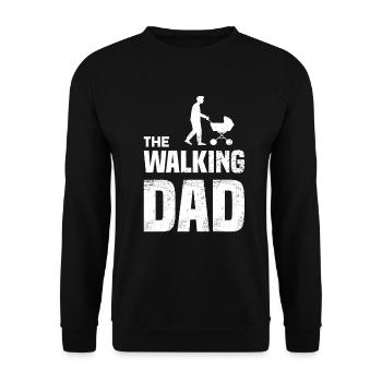 The walking Dad Dad Father Stroller Funny - Unisex Sweatshirt - black - Front - Alina (178cm) & Michal (187cm)
