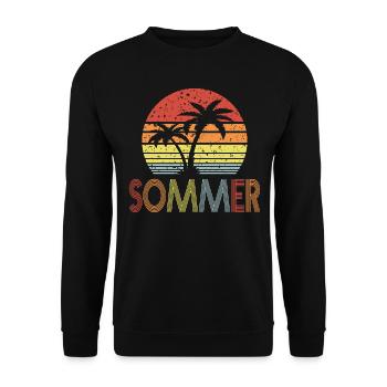 Sommer - Unisex Pullover - Schwarz - Vorne - Alina (178cm) & Michal (187cm)