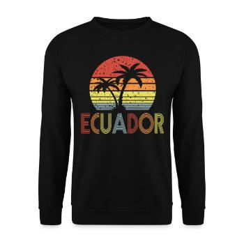 Ecuador - Unisex Sweatshirt - black - Front - Alina (178cm) & Michal (187cm)