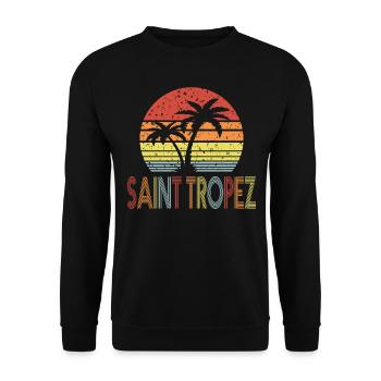 Saint Tropez - Unisex Pullover - Schwarz - Vorne - Alina (178cm) & Michal (187cm)