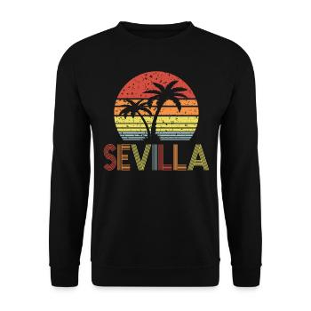 Sevilla - Unisex Pullover - Schwarz - Vorne - Alina (178cm) & Michal (187cm)