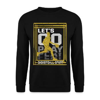 Basketball Dribbling Team Sport - Unisex Pullover - Schwarz - Vorne - Alina (178cm) & Michal (187cm)