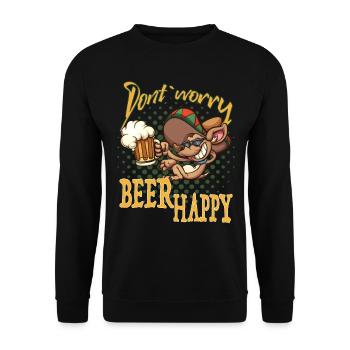 Bier Alkohol lustiger Spruch für die nächste Fete - Unisex Pullover - Schwarz - Vorne - Alina (178cm) & Michal (187cm)