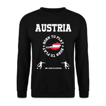 Österreich - Unisex Pullover - Schwarz - Vorne - Alina (178cm) & Michal (187cm)