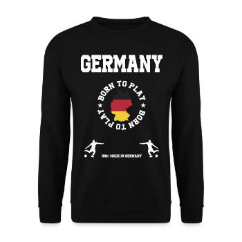 Deutschland - Unisex Pullover - Schwarz - Vorne - Alina (178cm) & Michal (187cm)