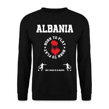 Albanien - Unisex Pullover - Schwarz - Vorne - Alina (178cm) & Michal (187cm)