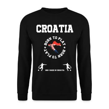 Kroatien - Unisex Pullover - Schwarz - Vorne - Alina (178cm) & Michal (187cm)