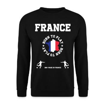 Frankreich - Unisex Pullover - Schwarz - Vorne - Alina (178cm) & Michal (187cm)