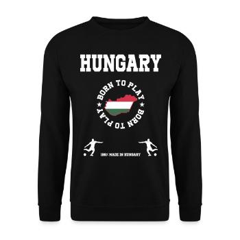 Ungarn - Unisex Pullover - Schwarz - Vorne - Alina (178cm) & Michal (187cm)