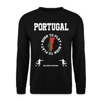 Portugal - Unisex Pullover - Schwarz - Vorne - Alina (178cm) & Michal (187cm)