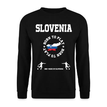 Slowenien - Unisex Pullover - Schwarz - Vorne - Alina (178cm) & Michal (187cm)