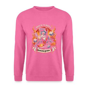 Rock n Roll Cat Dancing Queen - Unisex Sweatshirt - pink - Front