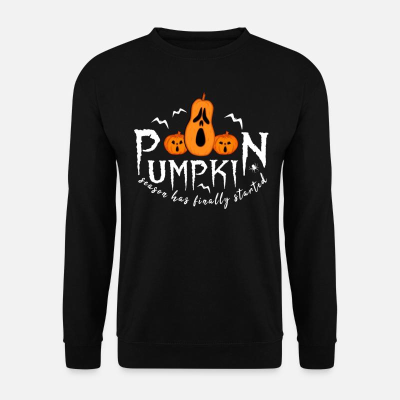 Pumpkin Halloween Bats - Unisex Sweatshirt - black