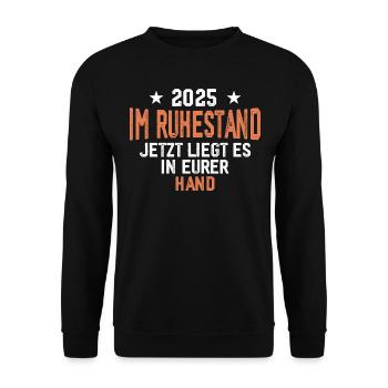 2025 Retired Funny Retiree Gift - Unisex Sweatshirt - black - Front - Alina (178cm) & Michal (187cm)