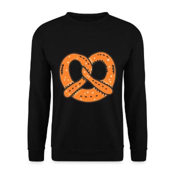 Pretzel - Unisex Sweatshirt - black - Front - Alina (178cm) & Michal (187cm)