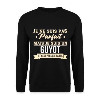 Cadeau humour Guyot nom de famille - Sweat-shirt Unisexe - noir - Devant - Alina (178cm) & Michal (187cm)