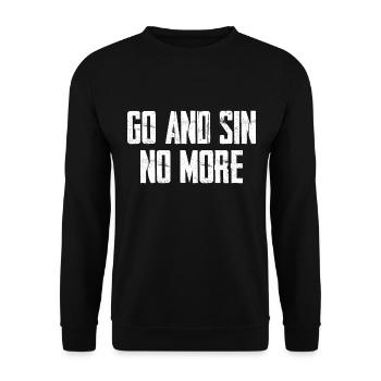 Go And Sin No More - Unisex Sweatshirt - black - Front - Alina (178cm) & Michal (187cm)
