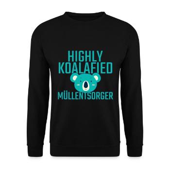 Waste disposal company Koalafied - Unisex Sweatshirt - black - Front - Alina (178cm) & Michal (187cm)