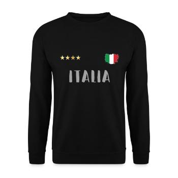 Maillot de football avec coeur - Sweat-shirt Unisexe - noir - Devant - Alina (178cm) & Michal (187cm)
