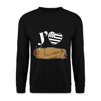 bretagne galette saucisse - Sweat-shirt Unisexe - noir - Devant - Alina (178cm) & Michal (187cm)