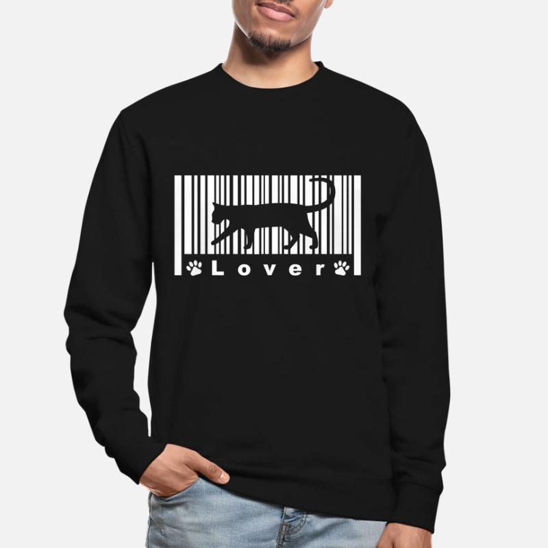 Katze - Kätzchen - Symbol - Barcode - Strichcode Unisex Pullover
