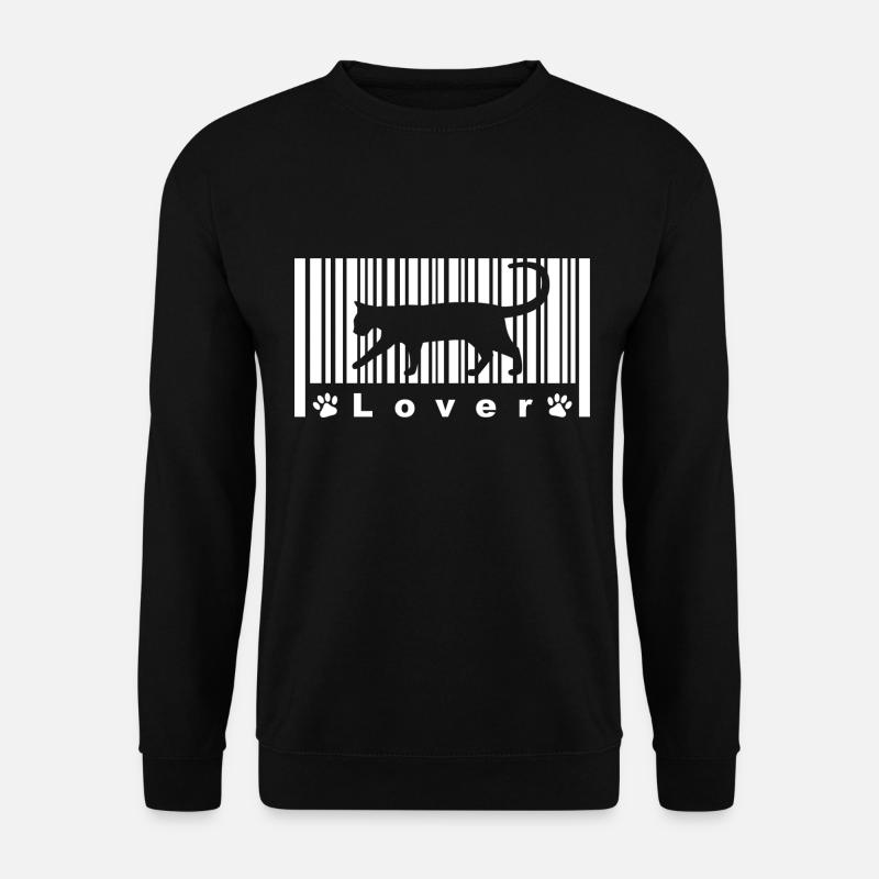 Katze - Kätzchen - Symbol - Barcode - Strichcode - Unisex Pullover - Schwarz