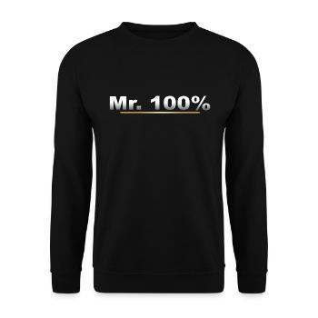 Mr. 100 Prozent - Perfektionist - Unisex Pullover - Schwarz - Vorne - Alina (178cm) & Michal (187cm)