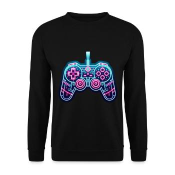 Gaming - Console - Controller on Video Games - Unisex Sweatshirt - black - Front - Alina (178cm) & Michal (187cm)