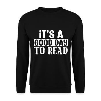C’est une bonne journée pour lire - Sweat-shirt Unisexe - noir - Devant - Alina (178cm) & Michal (187cm)