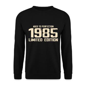 1985 Limited edition 1985 Geburtstag 1985 Retro - Unisex Pullover - Schwarz - Vorne - Alina (178cm) & Michal (187cm)