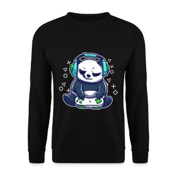 Jeu de jeu panda joue pc Games Jeux vidéo - Sweat-shirt Unisexe - noir - Devant - Alina (178cm) & Michal (187cm)