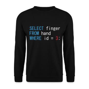Cadeau de bases de données de développeur informatique - Sweat-shirt Unisexe - noir - Devant - Alina (178cm) & Michal (187cm)