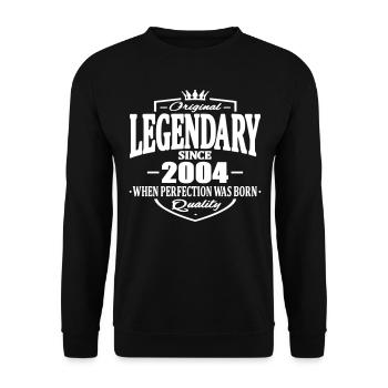 Legendary seit 2004 - Unisex Pullover - Schwarz - Vorne - Alina (178cm) & Michal (187cm)