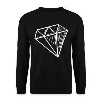 Diamant white - Unisex Pullover - Schwarz - Vorne - Alina (178cm) & Michal (187cm)
