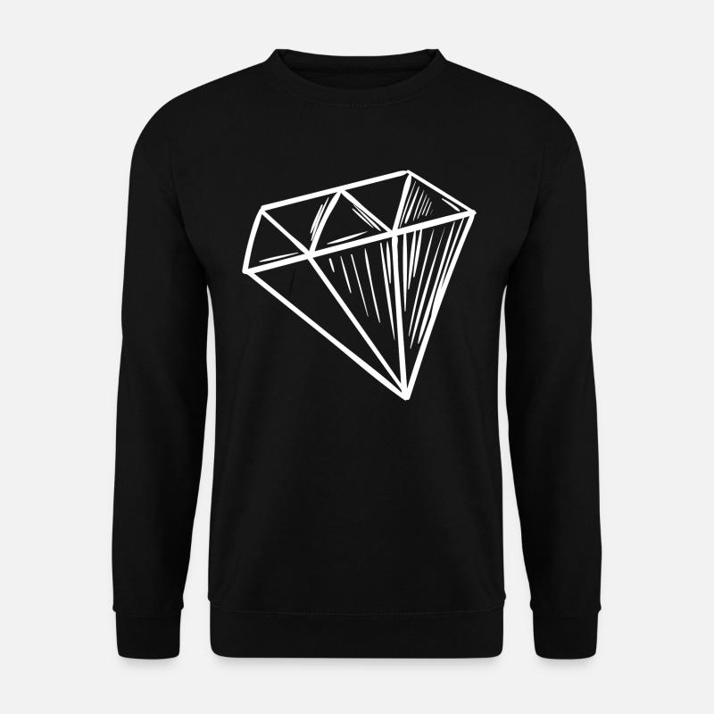 Diamant blanc - Sweat-shirt Unisexe - noir