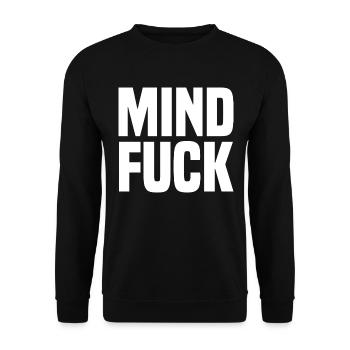 Mind fuck white - Unisex Pullover - Schwarz - Vorne - Alina (178cm) & Michal (187cm)