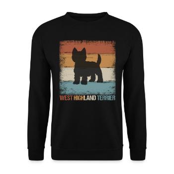 Cadeau pour chien Westie West Highland Terrier - Sweat-shirt Unisexe - noir - Devant - Alina (178cm) & Michal (187cm)