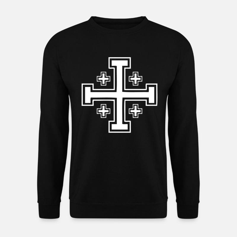 Jerusalem Cross - Unisex Sweatshirt - black