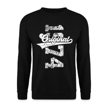 52ND BIRTHDAY ORIGINAL 1974 - Unisex Sweatshirt - black - Front - Alina (178cm) & Michal (187cm)