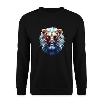 Lion, Tête de Lion, Animal, Afrique, Roi - Sweat-shirt Unisexe - noir - Devant - Alina (178cm) & Michal (187cm)
