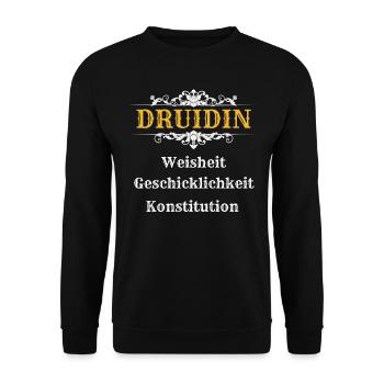 DRUIDIN | Dungeons n Dragons, DSA, RPG - Unisex Pullover - Schwarz - Vorne - Alina (178cm) & Michal (187cm)