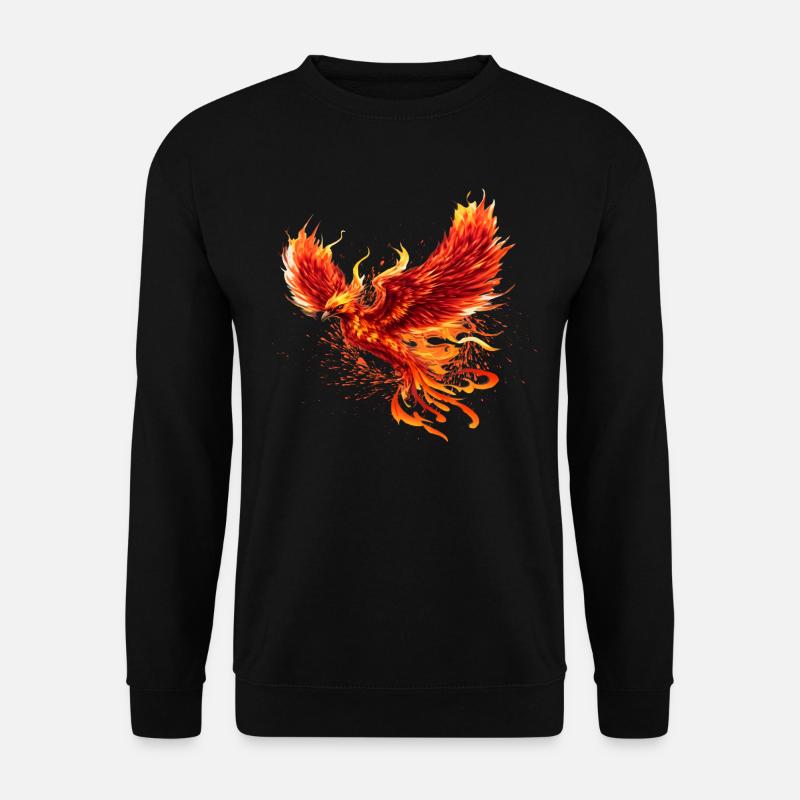 Phoenix Firebird majestic power Animal - Unisex Sweatshirt - black