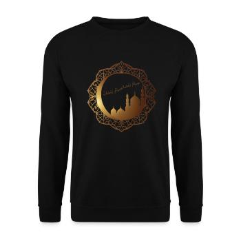 Un Ramadan en or - صِيامُ رَمَضانَصِيامُ رَمَضانَ - Sweat-shirt Unisexe - noir - Devant - Alina (178cm) & Michal (187cm)