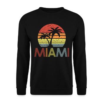 Miami - Sweat-shirt Unisexe - noir - Devant - Alina (178cm) & Michal (187cm)